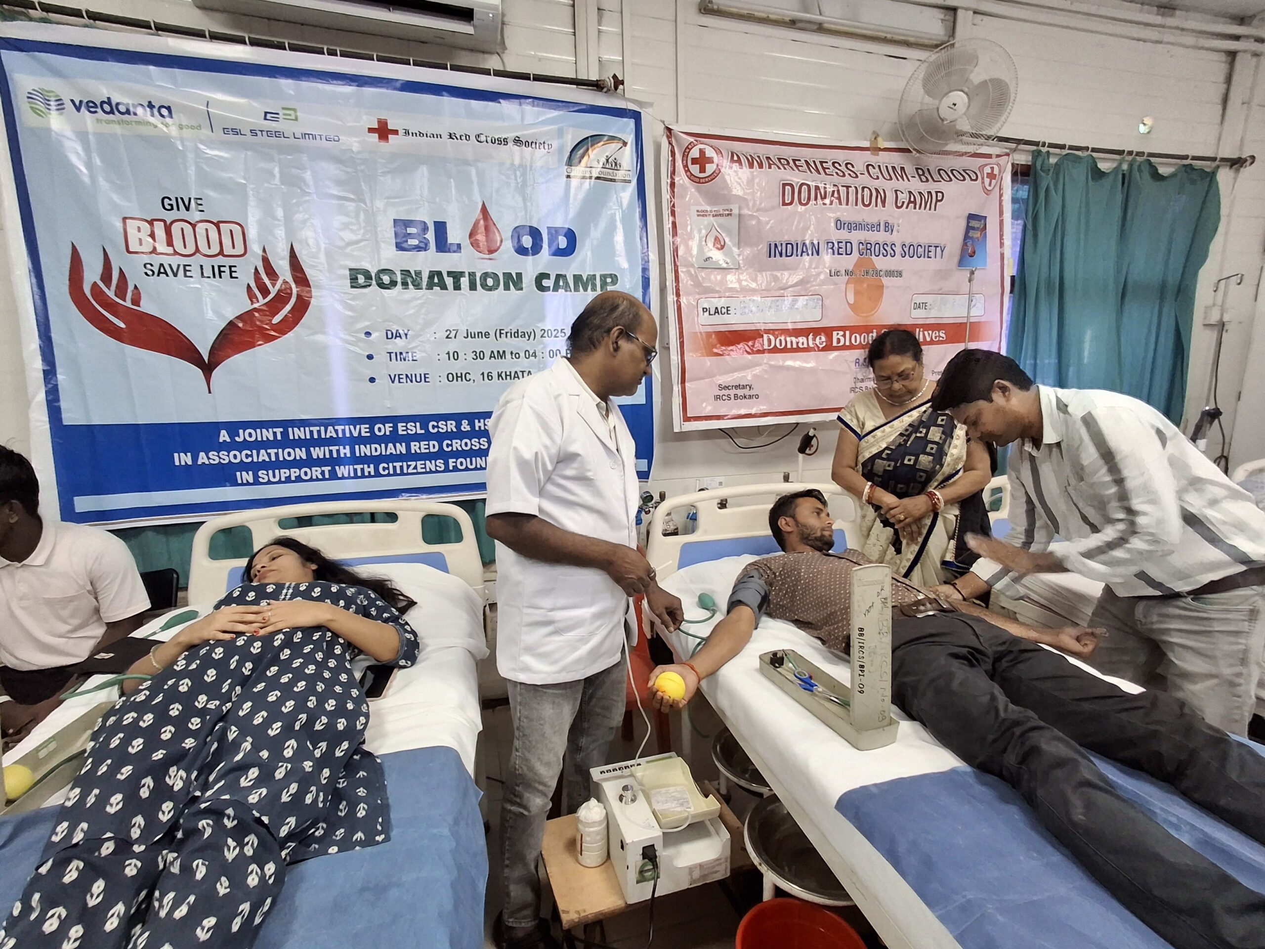 Vedanta ESL, Red Cross Society & Citizens Foundation Join Hands to Organize Blood Donation Camp in Bokaro
